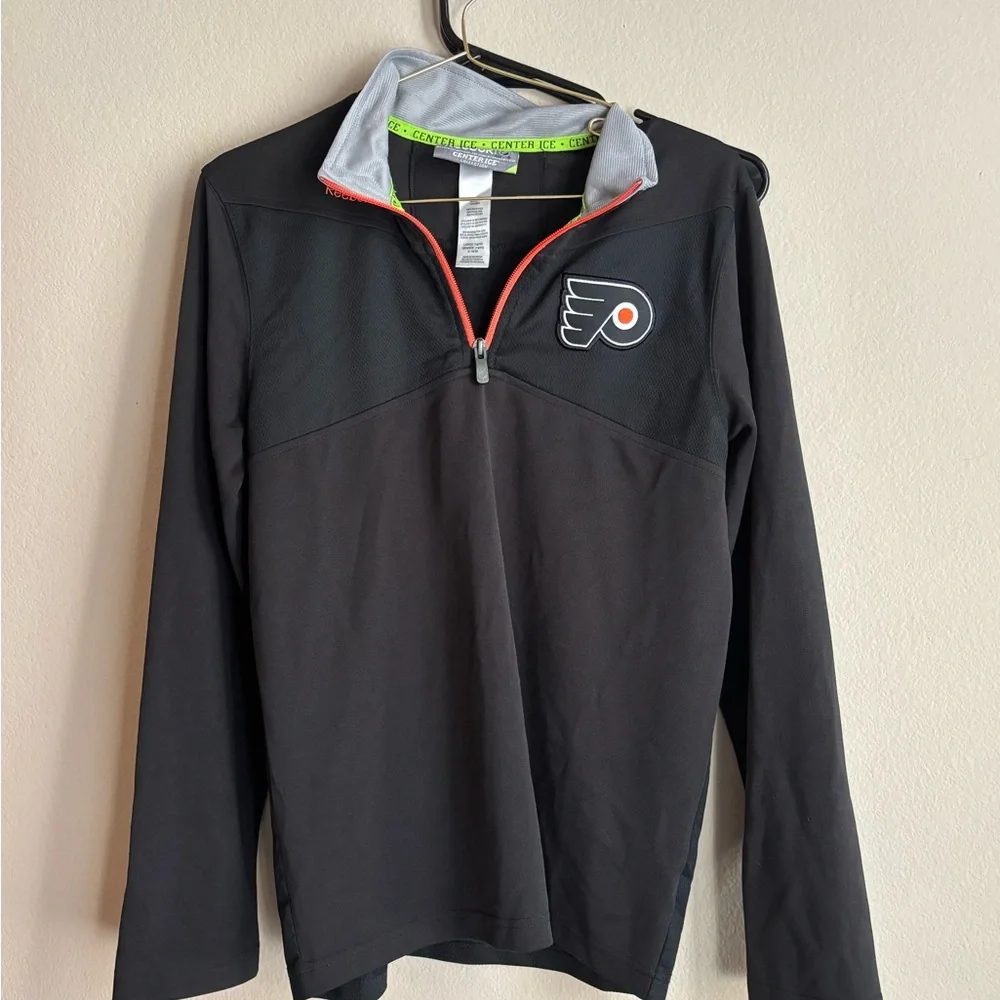 Reebok NHL Center Ice Philadelphia Flyers 1/4 Zip Pullover – (Youth Large)
